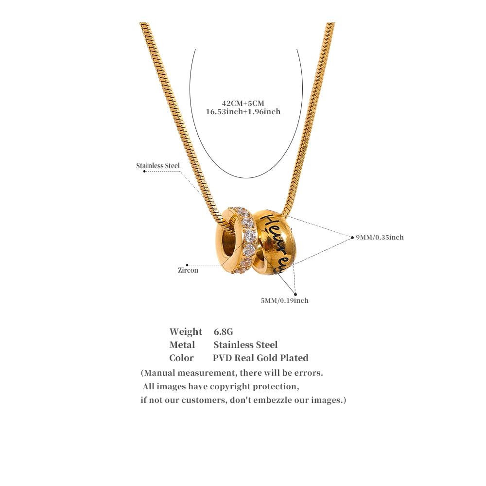 Unique Round Necklace - Women's Jewellery with Gold Plating Unique Round Necklace - Women's Jewellery with Gold Plating